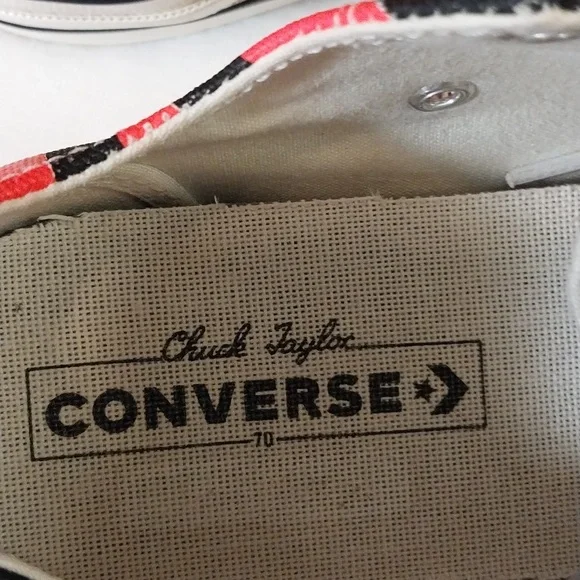 CONVERSE CHUCK TAYLOR 70 ALL STAR OX BLACK/ RACER PINK size 5.5 - Picture 6 of 13